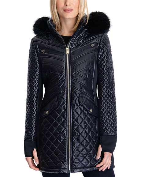 michael kors coat fur hood|michael kors wool winter coats.